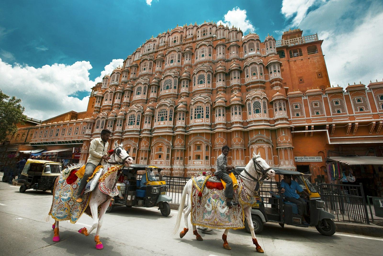 Historic palace and fort architecture in Rajasthan at golden hour