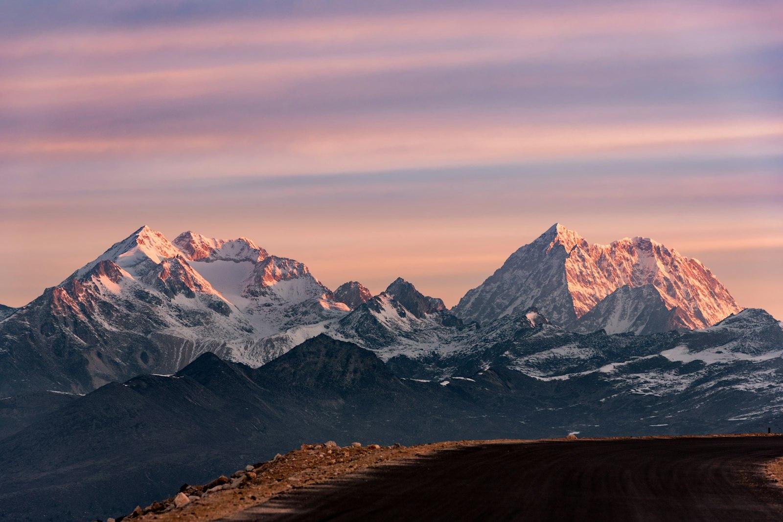 Mountain landscape and river valley in Uttarakhand
